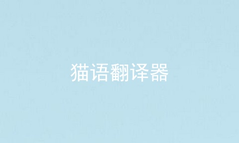 猫语翻译器