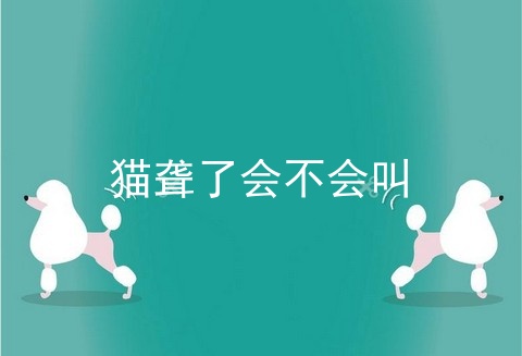 猫聋了会不会叫