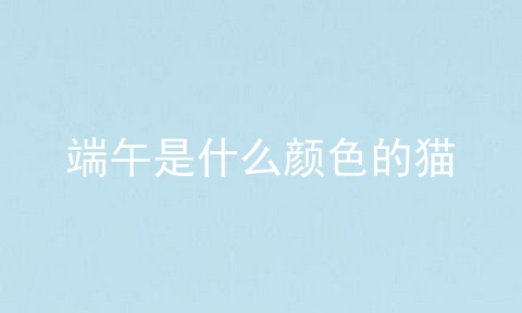 端午是什么颜色的猫