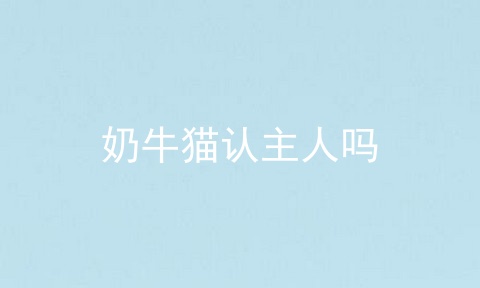 奶牛猫认主人吗