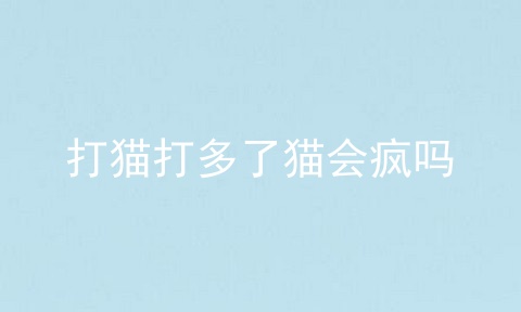 打猫打多了猫会疯吗