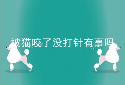 被猫咬了没打针有事吗