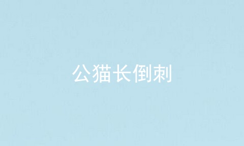 公猫长倒刺