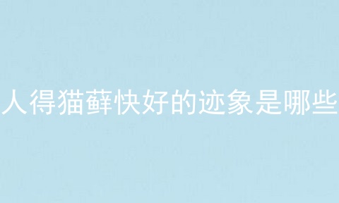 人得猫藓快好的迹象是哪些