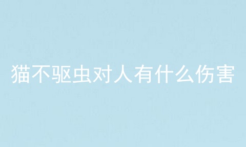 猫不驱虫对人有什么伤害