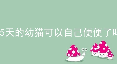 25天的幼猫可以自己便便了吗