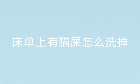 床单上有猫屎怎么洗掉