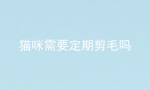 猫咪需要定期剪毛吗