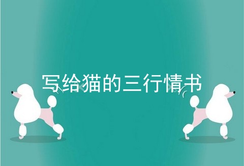 写给猫的三行情书