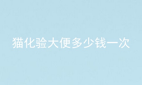 猫化验大便多少钱一次