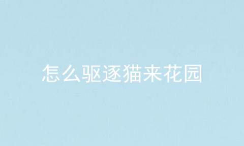 怎么驱逐猫来花园