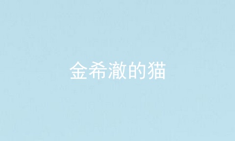 金希澈的猫