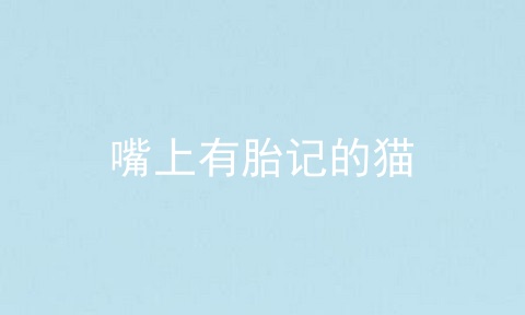 嘴上有胎记的猫