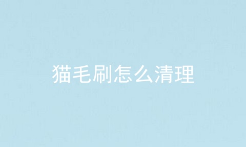 猫毛刷怎么清理