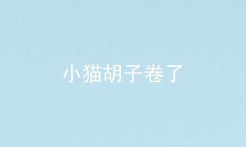 小猫胡子卷了