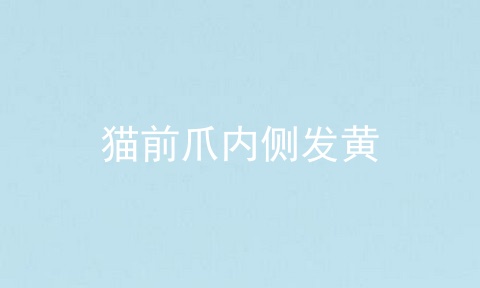 猫前爪内侧发黄