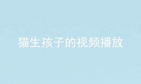 猫生孩子的视频播放