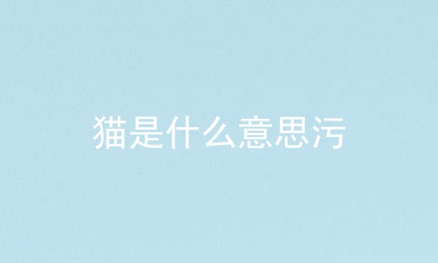 猫是什么意思污