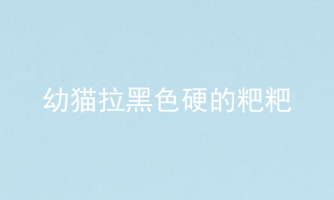 幼猫拉黑色硬的粑粑