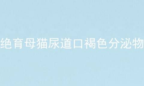 绝育母猫尿道口褐色分泌物