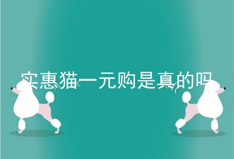 实惠猫一元购是真的吗