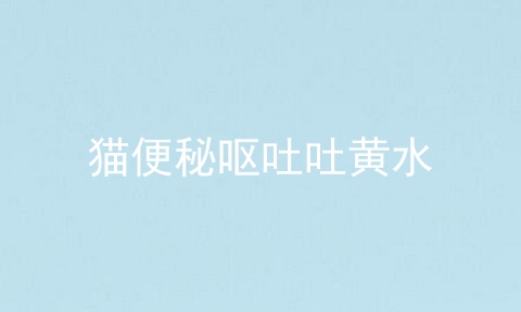 猫便秘呕吐吐黄水