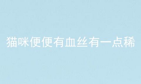 猫咪便便有血丝有一点稀