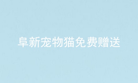 阜新宠物猫免费赠送