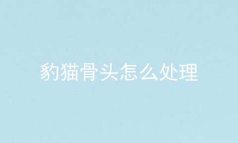 豹猫骨头怎么处理