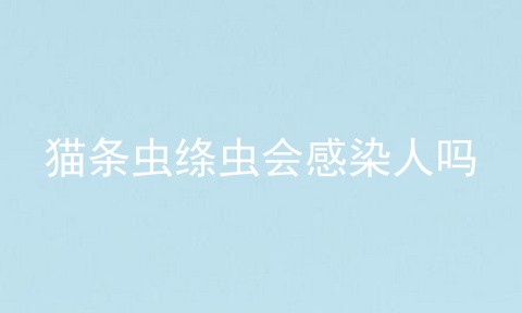 猫条虫绦虫会感染人吗