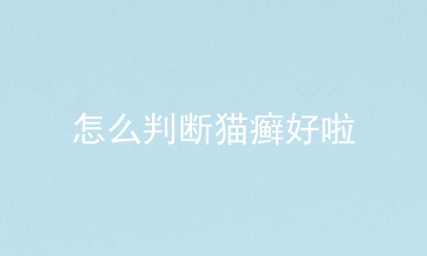 怎么判断猫癣好啦