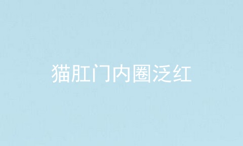 猫肛门内圈泛红