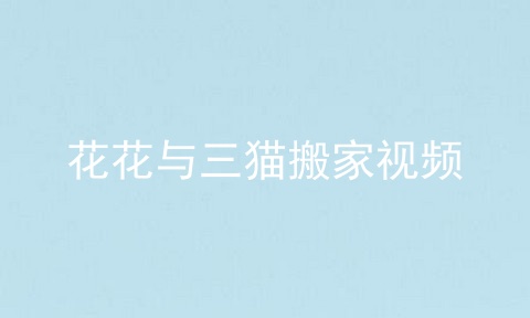 花花与三猫搬家视频