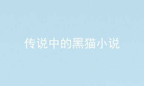 传说中的黑猫小说
