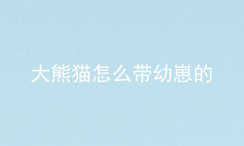 大熊猫怎么带幼崽的
