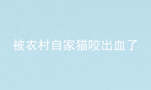 被农村自家猫咬出血了
