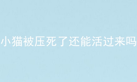 小猫被压死了还能活过来吗