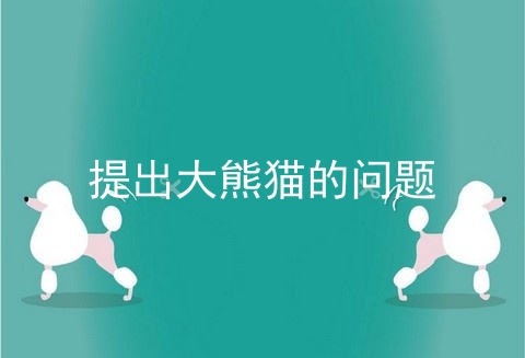 提出大熊猫的问题