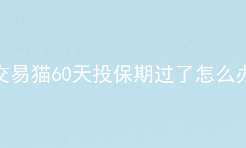 交易猫60天投保期过了怎么办