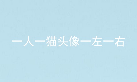 一人一猫头像一左一右