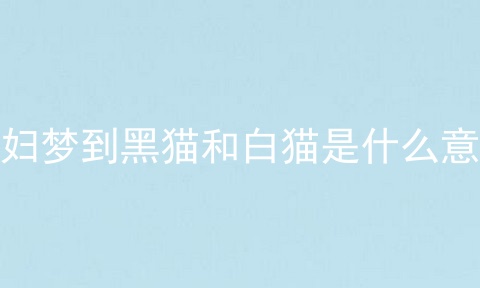 孕妇梦到黑猫和白猫是什么意思