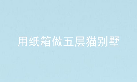 用纸箱做五层猫别墅