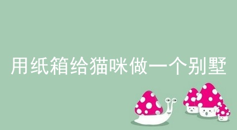 用纸箱给猫咪做一个别墅