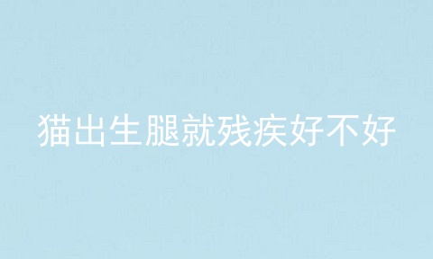 猫出生腿就残疾好不好