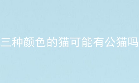 三种颜色的猫可能有公猫吗