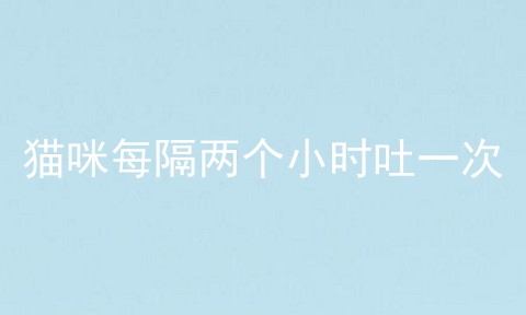 猫咪每隔两个小时吐一次