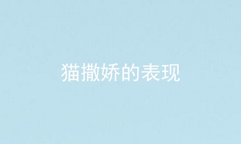 猫撒娇的表现