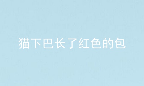 猫下巴长了红色的包