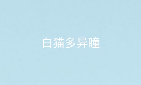 白猫多异瞳