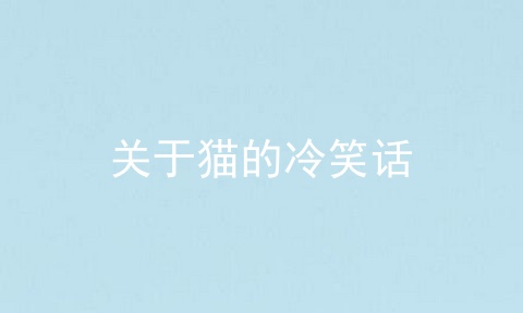 关于猫的冷笑话